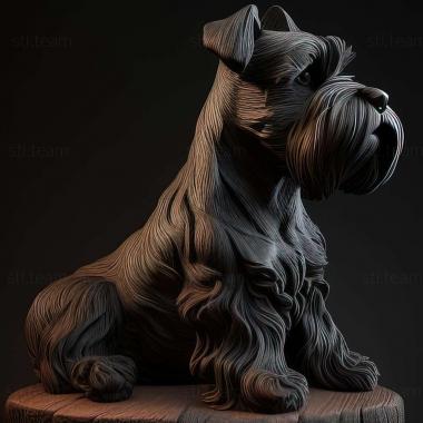 3D model Zwergschnauzer dog (STL)